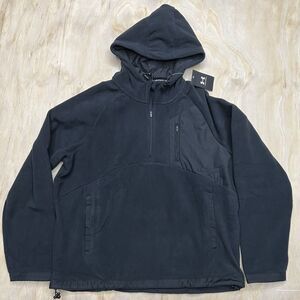 NEW Under Armour Hoodie Mens Fleece Microfleece Pullover MD Black 1378981-001